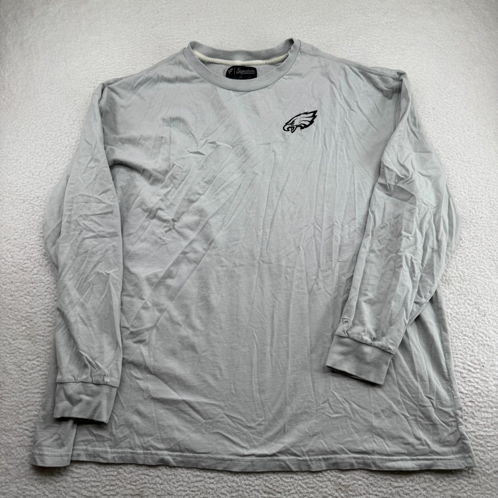 Fanatics Signature Philadelphia Eagles Shirt Mens 5XL Gray Long Sleeve Heavy